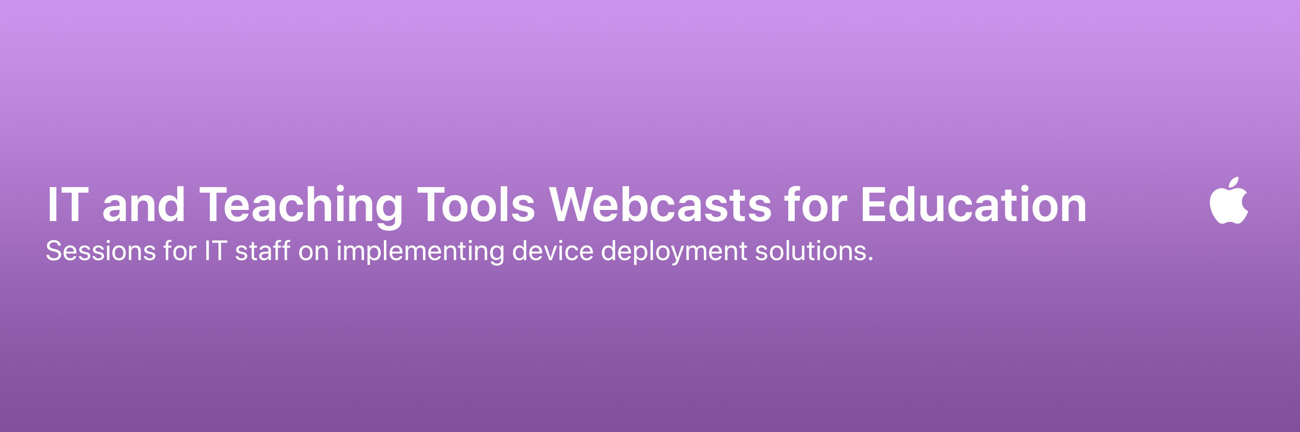 IT and Teaching Tools Webcasts for Education