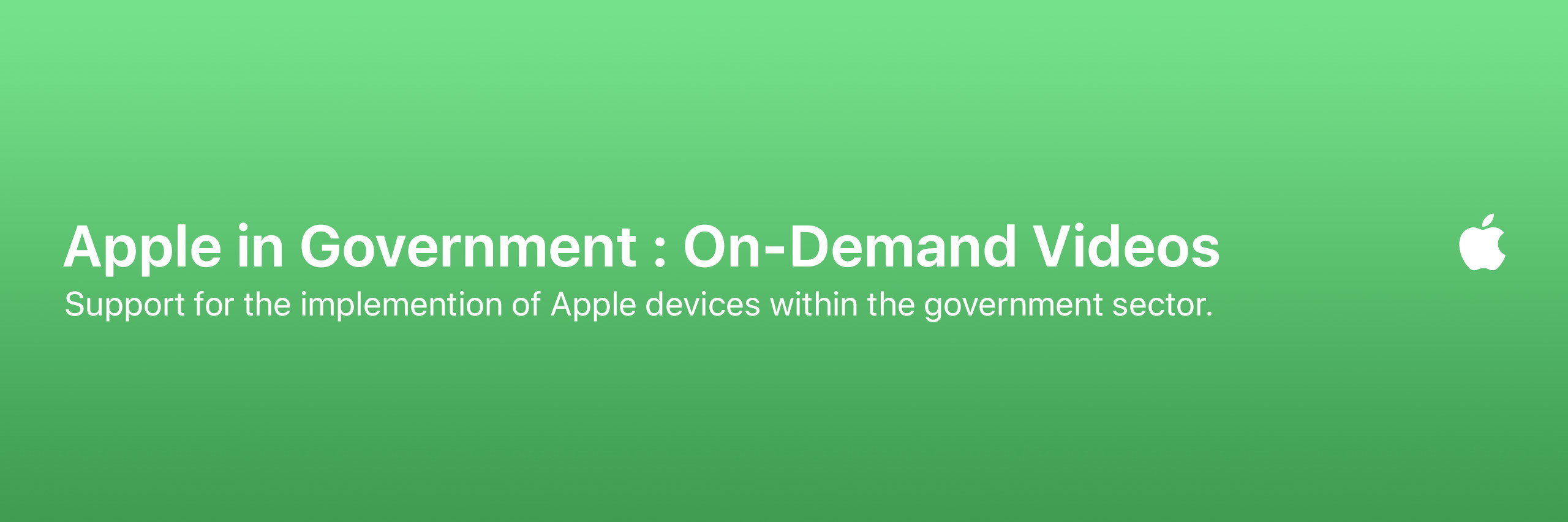 Apple in Government : On-Demand Videos