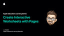 Lag interaktive arbeidsark med Pages