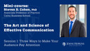 Session 1: The Art and Science of Effective Communication
