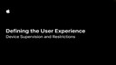 5-3 Defining the User Experience : Supervised Restrictions