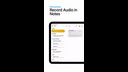 iPadOS 26 - Voice Recording in Notes